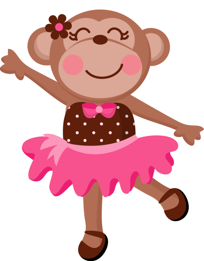Ballerina Monkey Clipart (681x870), Png Download
