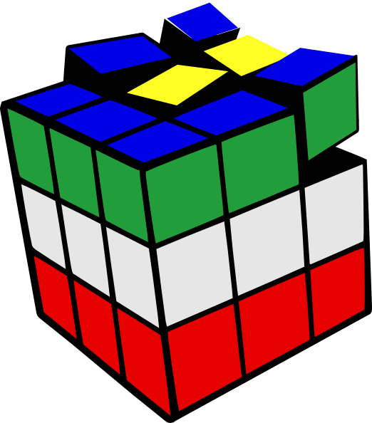 Rubix Cube Clipart (522x594), Png Download