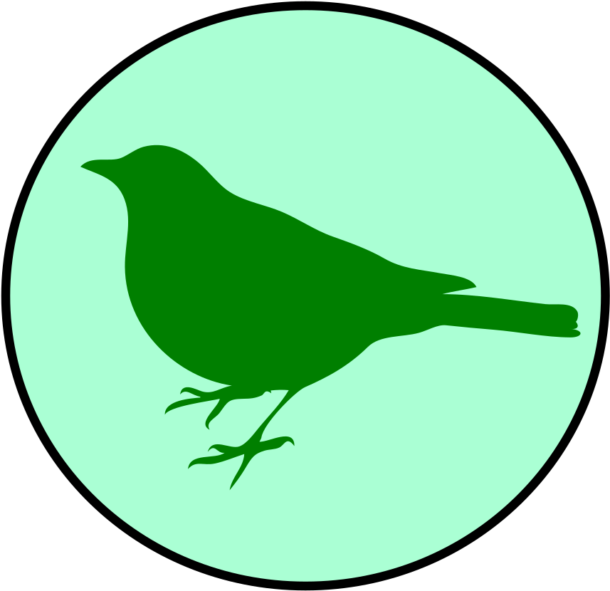 Emerald Circle Bird Clip Art At Clker - Bird In A Circle - Png Download (600x581), Png Download