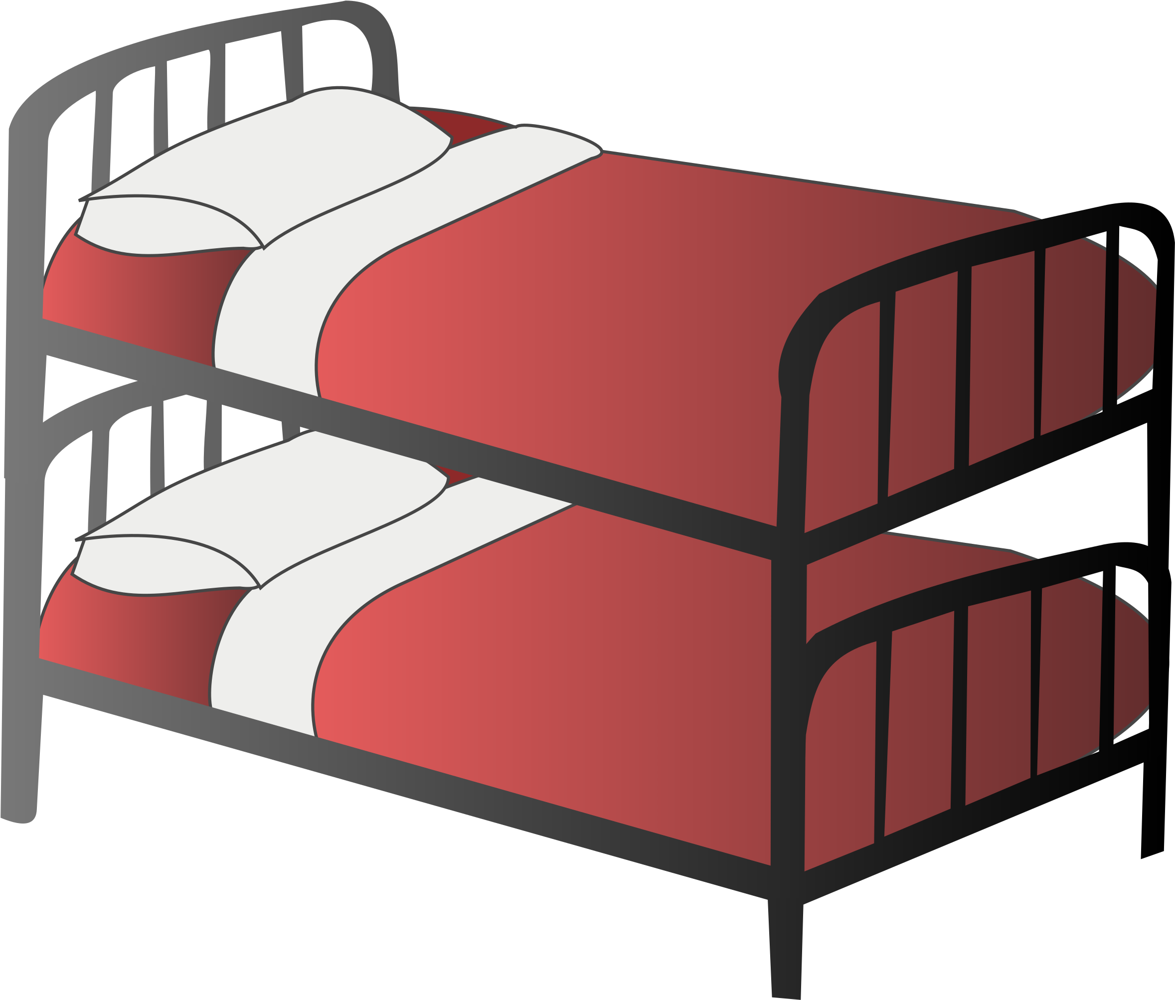 Bedtime Clipart 7 Bed Clip Art 2 Clipartbold - Clip Art Bunk Bed - Png Download (2400x2049), Png Download