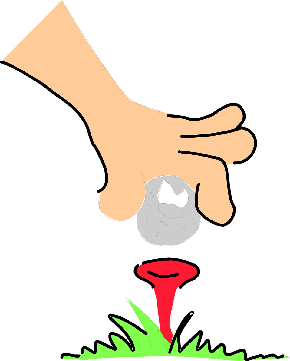 Golf Clip Cartoon Clip Free - Golf Tee Cartoon - Png Download (958x1192), Png Download