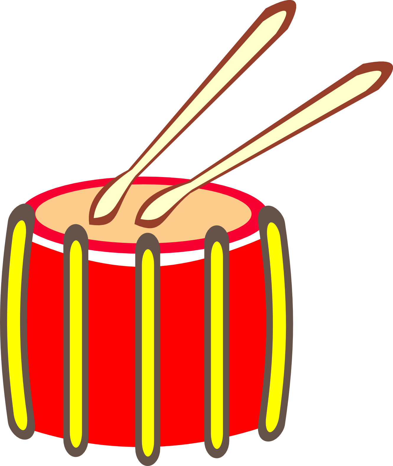 Free To Use Public Domain Drums Clip Art - Snare Drum Clipart Black And White - Png Download (1331x1579), Png Download