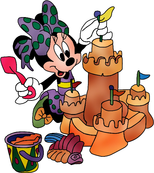 Disney Baby Minnie Mouse Cartoon Png Clip Art Images - Minnie Mouse Summer Clipart Transparent Png (600x600), Png Download