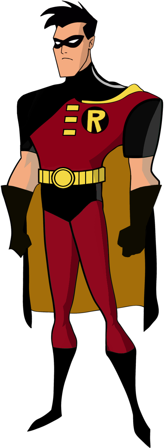 Clip Black And White Stock Batman Robin Clipart - New Batman Adventures Robin - Png Download (632x1264), Png Download