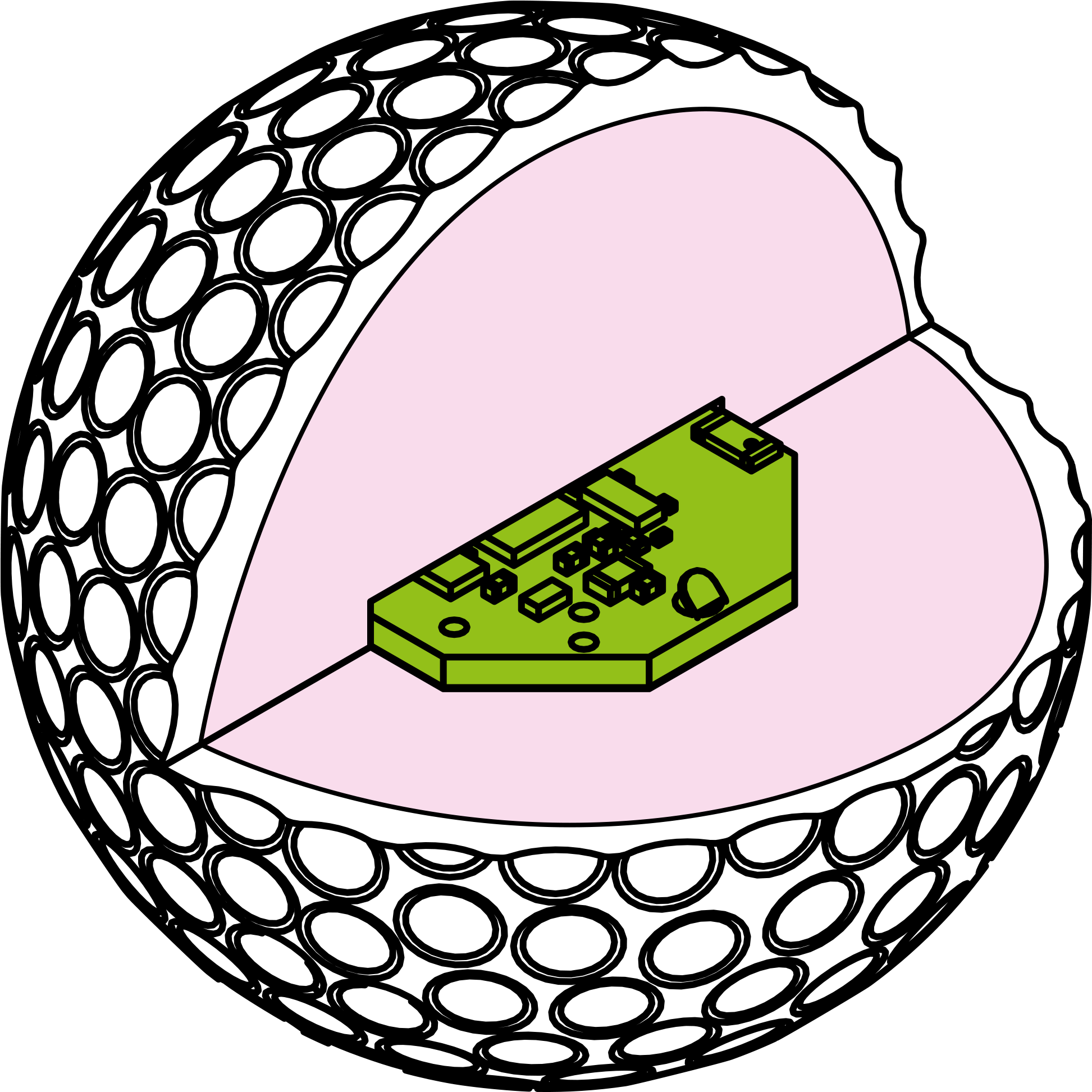 Would You Like To Save Annually $100-200 On Golf Balls - Golf Ball With Gps Clipart (2048x2048), Png Download