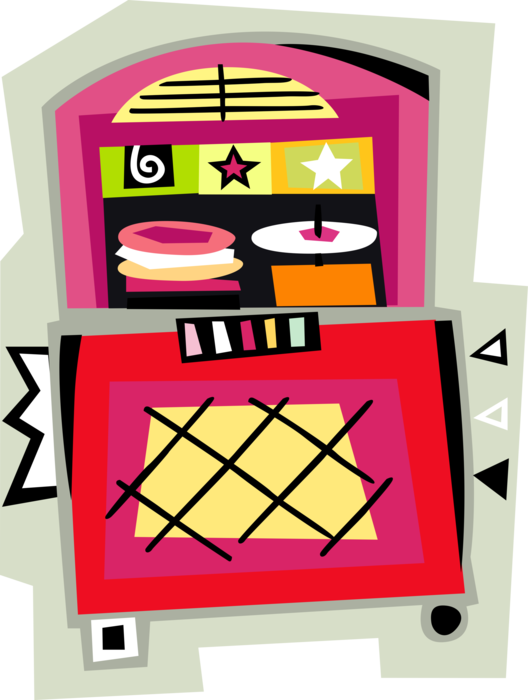 Coin Operated Image Illustration Of Vintage Record - Illustration Clipart (528x700), Png Download