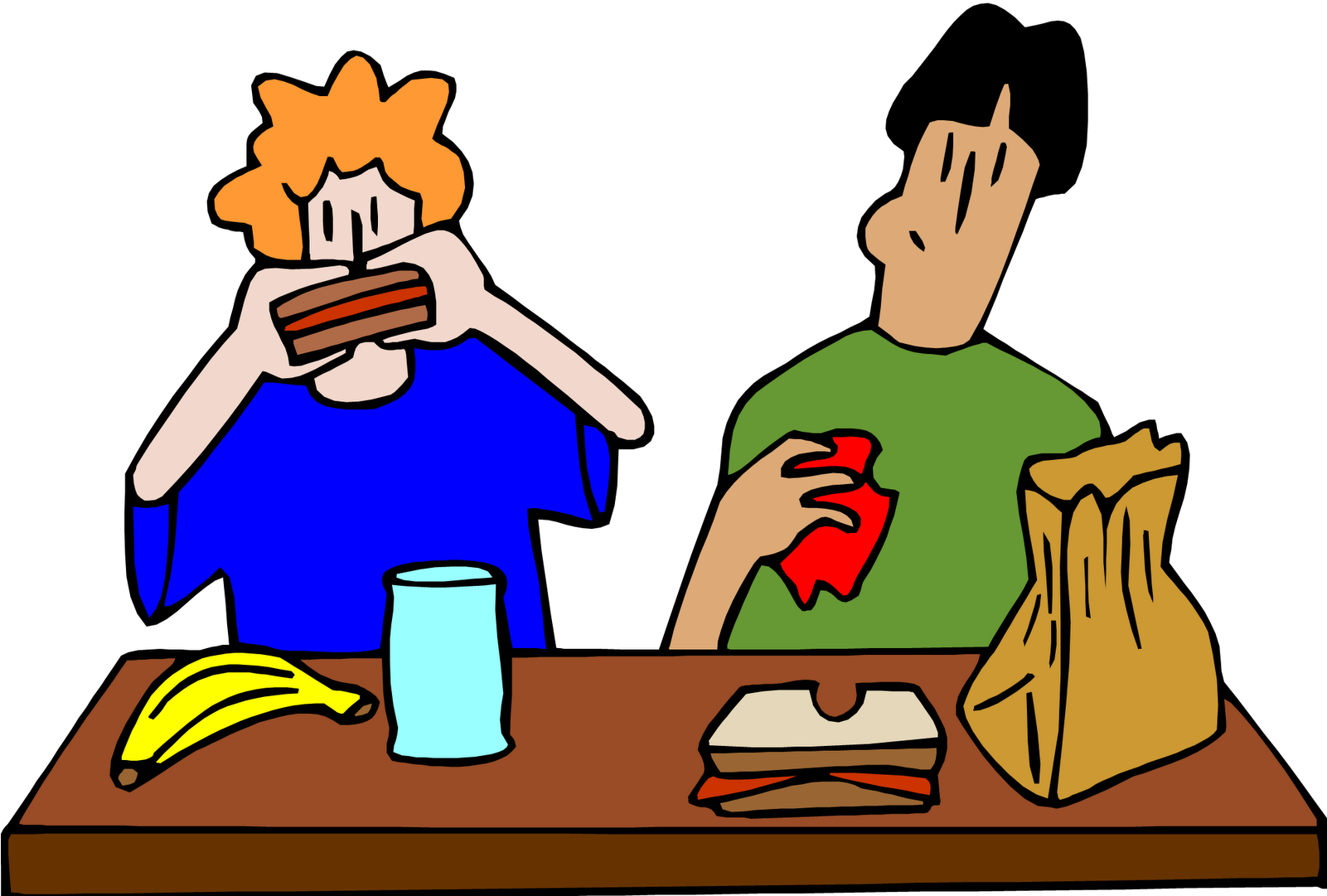 School Cafeteria Worker Clipart - Students In Cafeteria Clipart - Png Download (1600x1121), Png Download