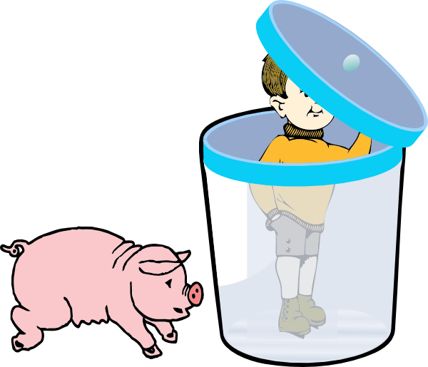 Custom Cartoon Pig Throw Blanket Clipart (600x515), Png Download