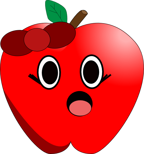 Talking Girl Apple - Green Poison Apple Clipart - Png Download (558x597), Png Download