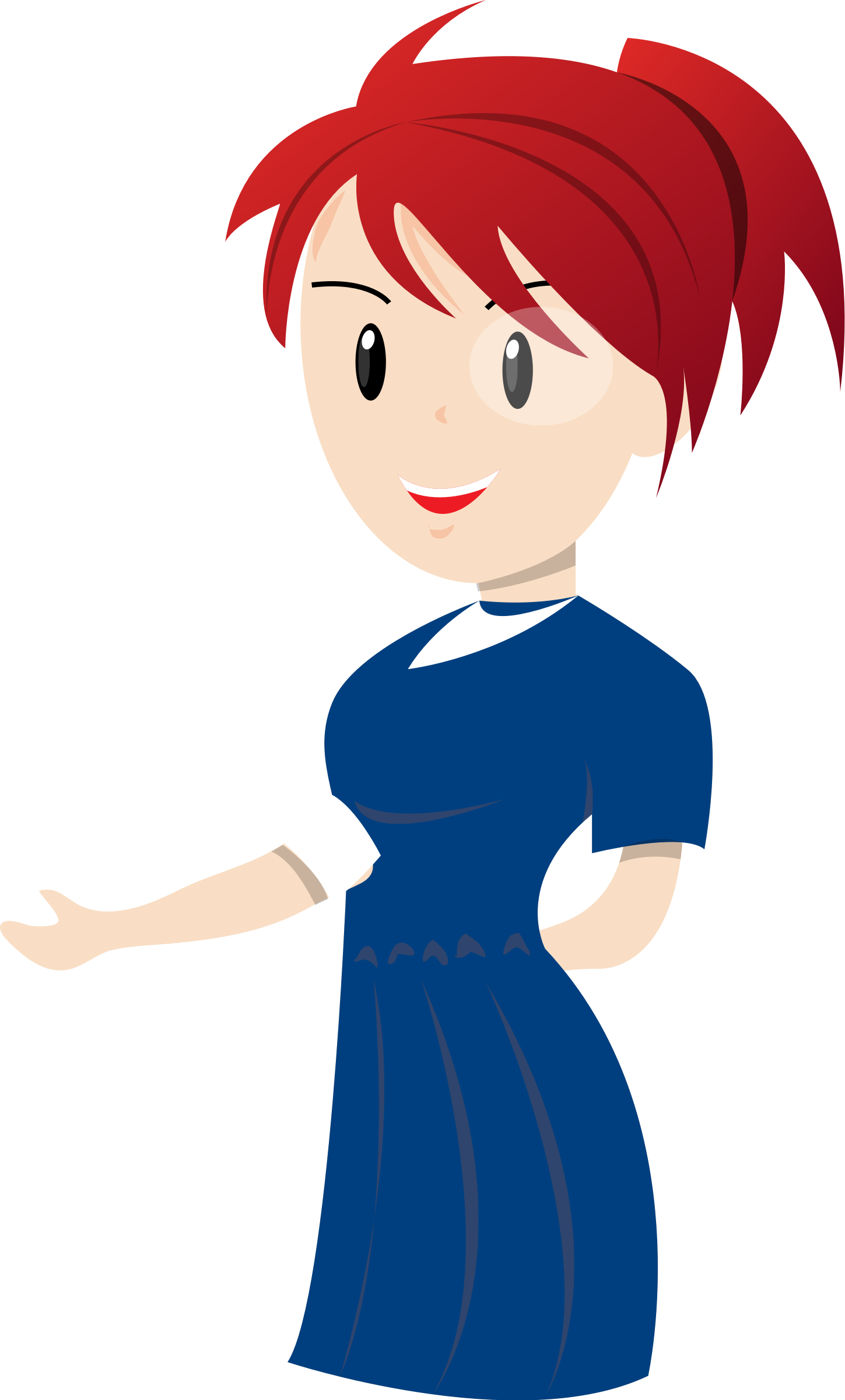 Free Teacher Cliparts Woman Download Free Clip Art - Red Head Clip Art - Png Download (1449x2400), Png Download