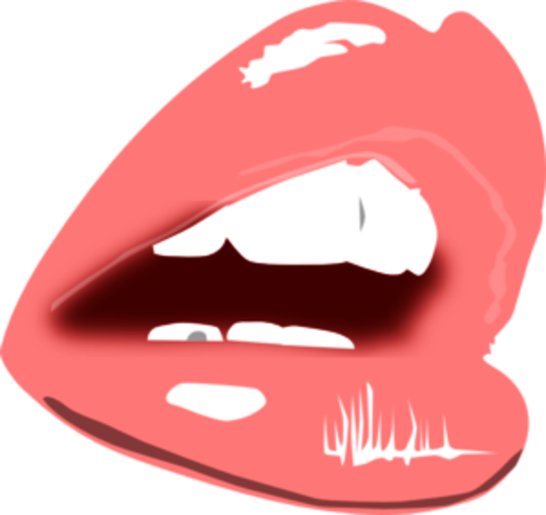 Talking Mouth Clipart - Glossy Lips Clipart - Png Download (600x566), Png Download