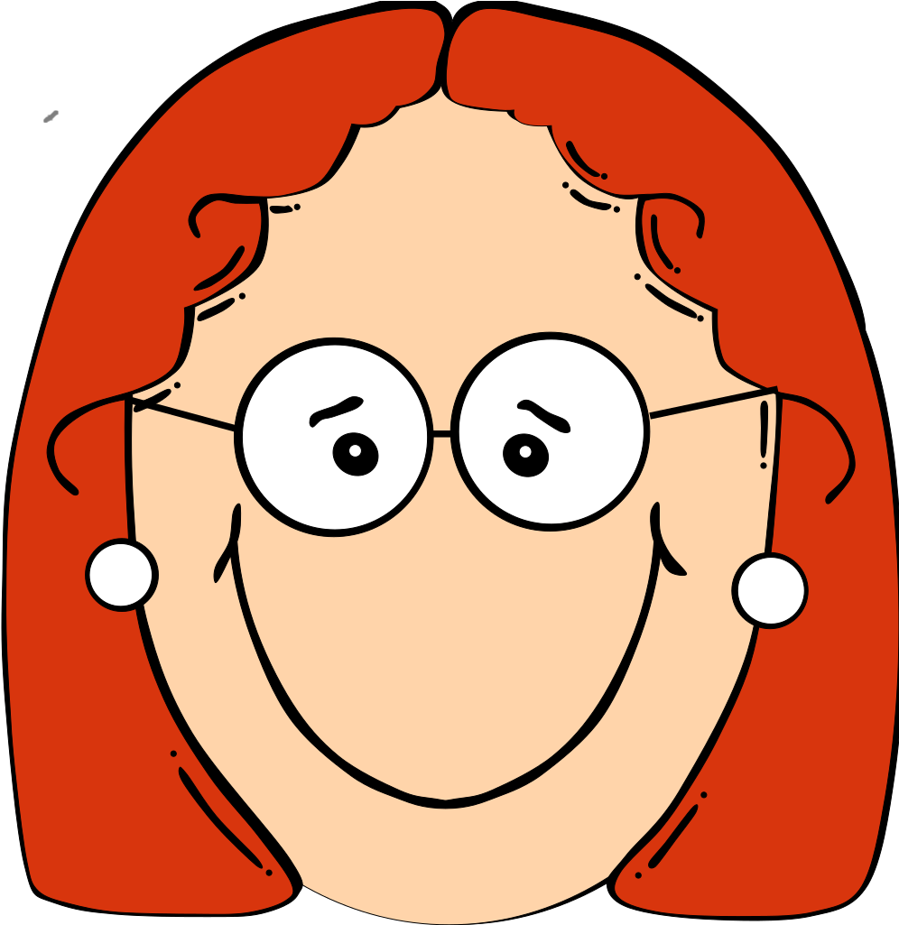 Redhead Cartoon Cliparts - Mother Face Cartoon - Png Download (582x600), Png Download