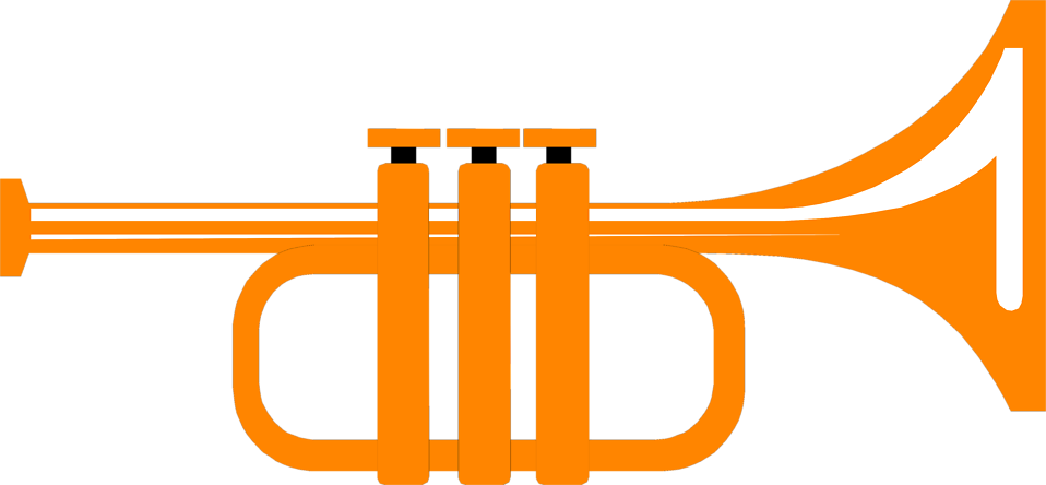 Transparent Background Trumpet Clipart Trumpet Clip - Trumpet Clipart No Background - Png Download (900x417), Png Download