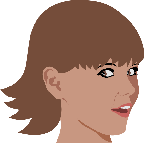 Short Hair Clipart Girl With Short Hair Clip Art At - Woman With Short Hair Clipart - Png Download (600x597), Png Download