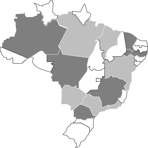 Desenho Do Mapa Do Brasil Clipart (600x600), Png Download