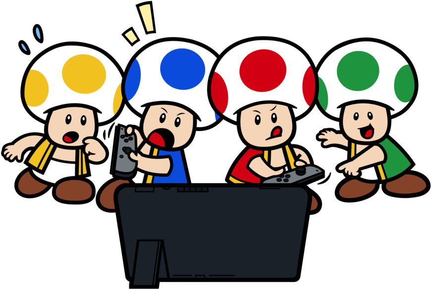 Mario Bros Clipart Supper - Mario Playing Nintendo Switch - Png Download (1024x768), Png Download