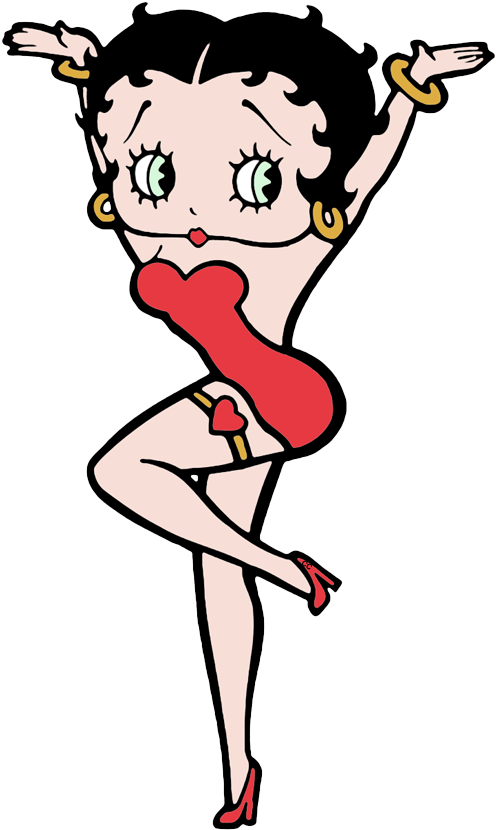 Betty Boop Pin-up Pose - Betty Boop Character Hd Clipart (504x840), Png Download