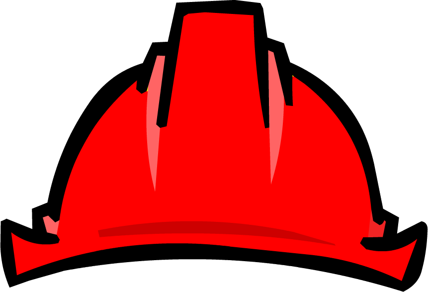 Red Hard Hat - Club Penguin Red Helmet Clipart (861x587), Png Download