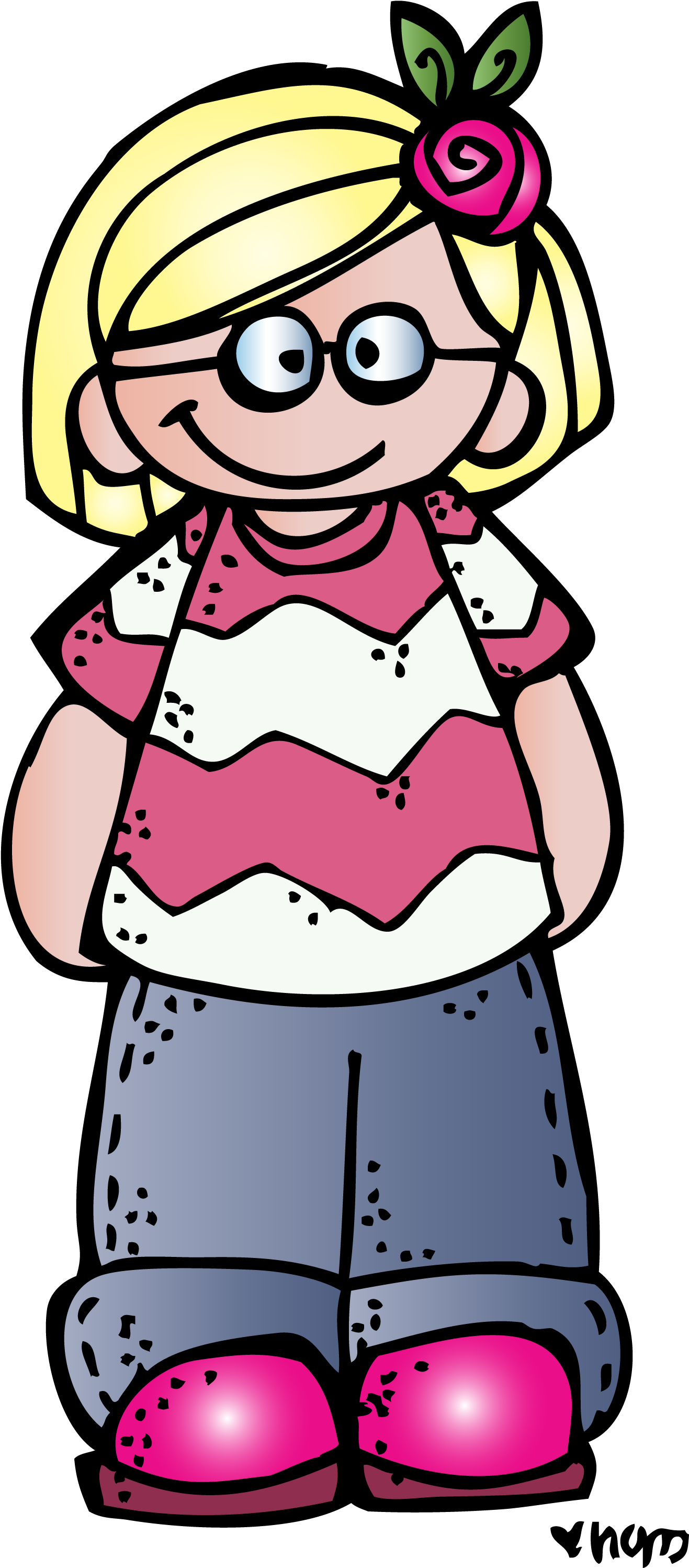 Girl 1 Ts C Melonheadz 13 Colored - Teachers Pay Teachers Sight Word Headbands Primer Edition Clipart (1370x3000), Png Download