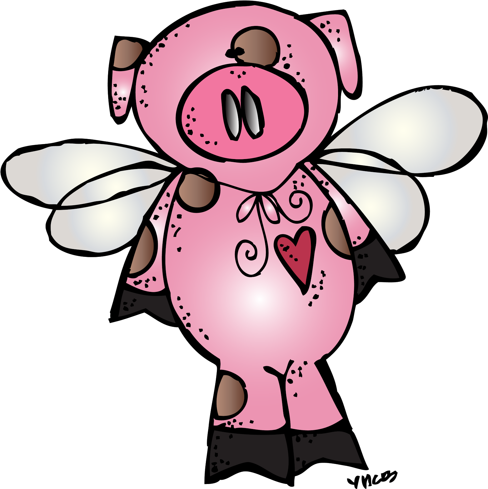 Good Morning Today Is One Of Those Days Where I Post - Melonheadz Clipart Pig - Png Download (1570x1600), Png Download
