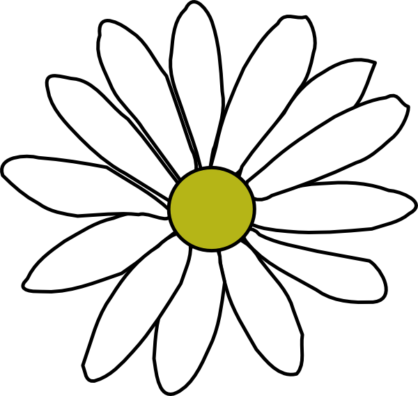 Simple - Flower Outline Png Clipart (600x568), Png Download
