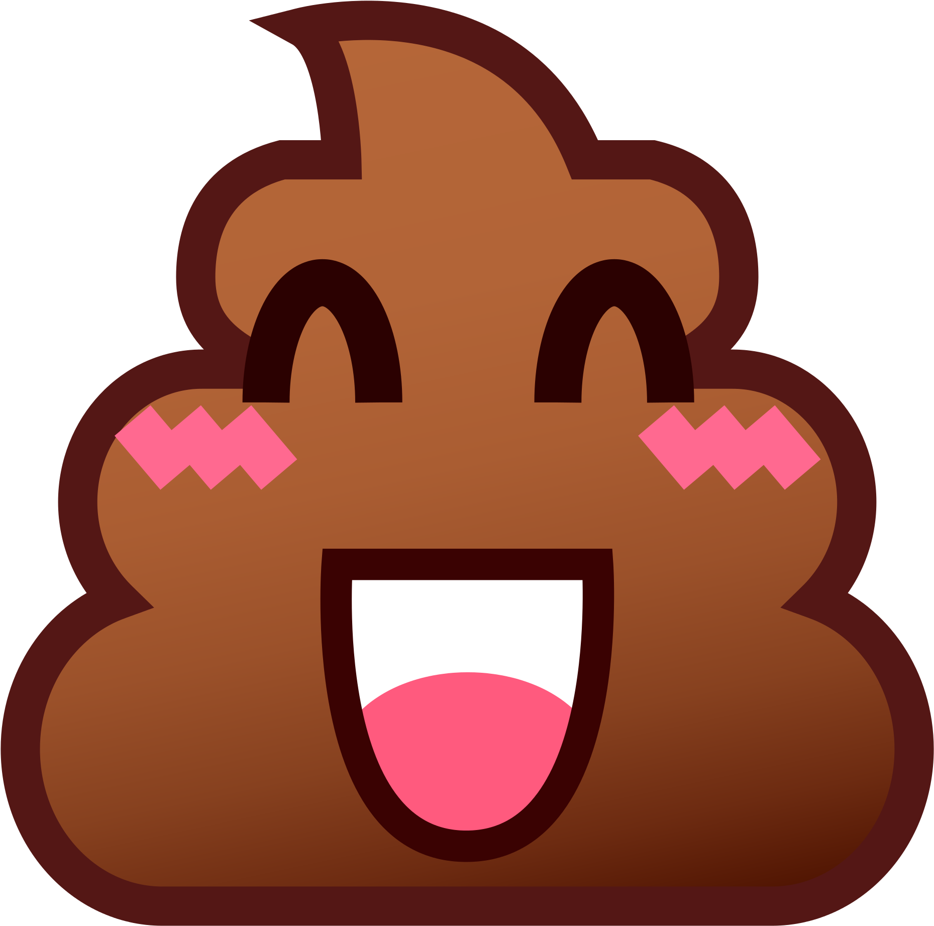 Gag Gifts Pregnancy Test And Fake Turd - Kawaii Poop Emoji Pillow Case Clipart (2000x2000), Png Download