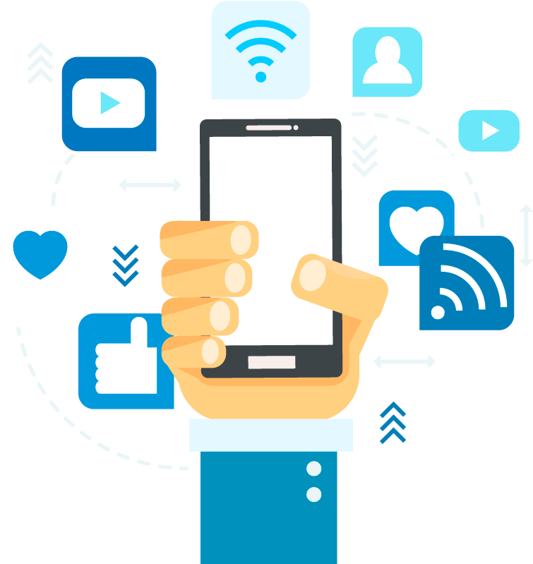 Join The Quell Family On Social Media Clipart (815x821), Png Download