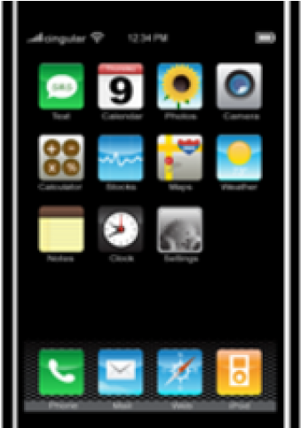 Apple Iphone Clipart Apple Phone - Cell Phone Clipart Png Transparent Png (640x480), Png Download