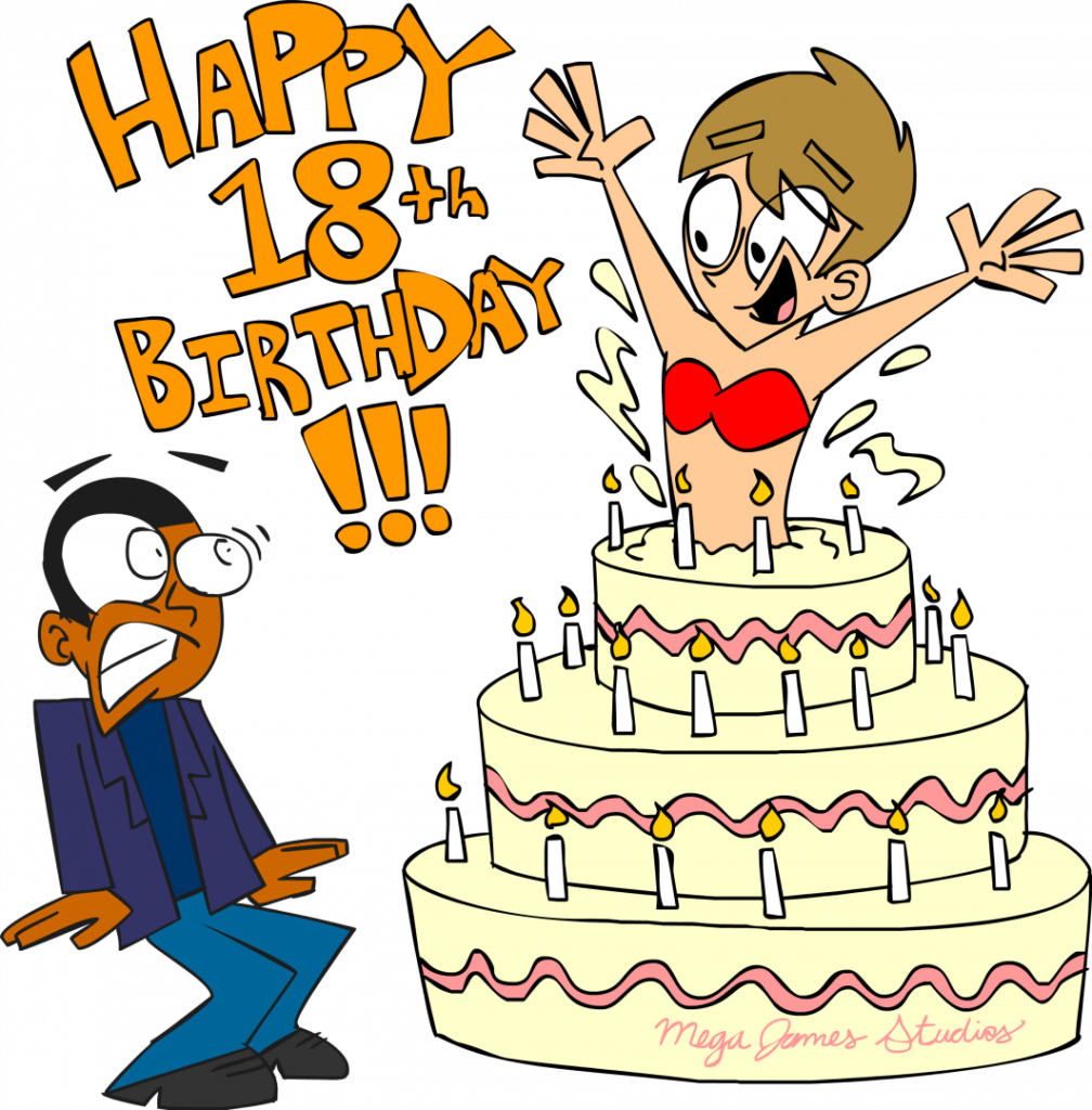 Happy Birthday Images Funny Free - Clipart For 18 Birthday - Png Download (1008x1024), Png Download