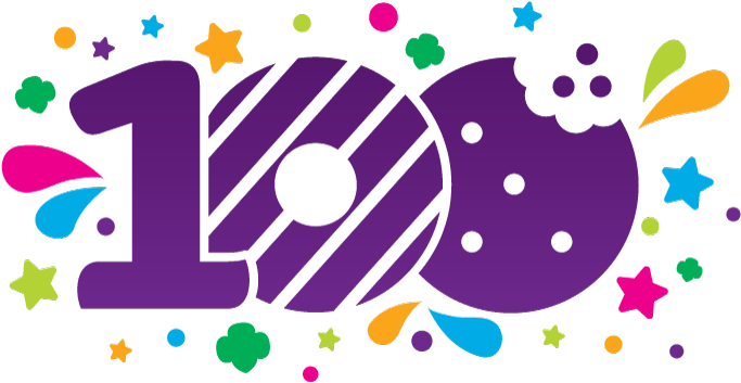 The Girl Scout Cookie Celebration - 100 Years Of Girl Scouts Clipart (800x444), Png Download