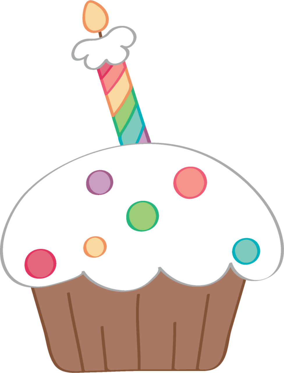 ‿✿⁀ceℓebrate‿✿⁀ Happy Birthday, Cupcake Clipart, Cupcake - Cumpleaños Dibujo Png Transparent Png (781x1024), Png Download