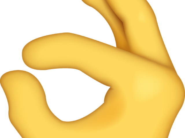 Hand Emoji Clipart Circle Hand - Ok Hand Transparent Background - Png Download (640x480), Png Download