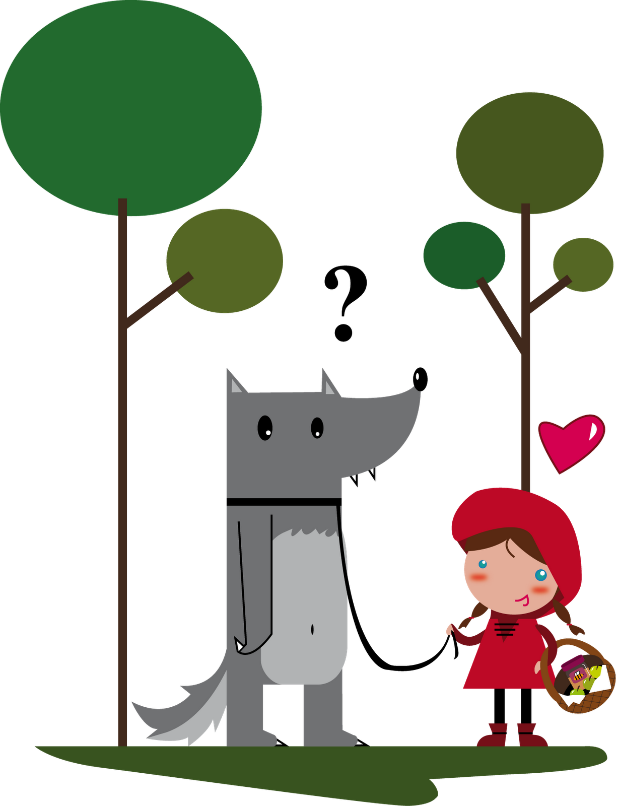 Red Riding Hood Clipart Traditional Literature - Caperucita Y El Lobo Png Transparent Png (1225x1600), Png Download