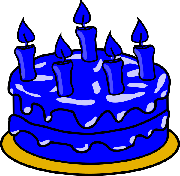 Blue Cake Clipart Png Transparent Png (600x585), Png Download