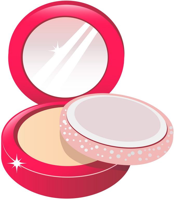 Face Powder, Ideas Para, Crafty, Girly, Scrap, Glitter, - Powder Clipart - Png Download (670x767), Png Download