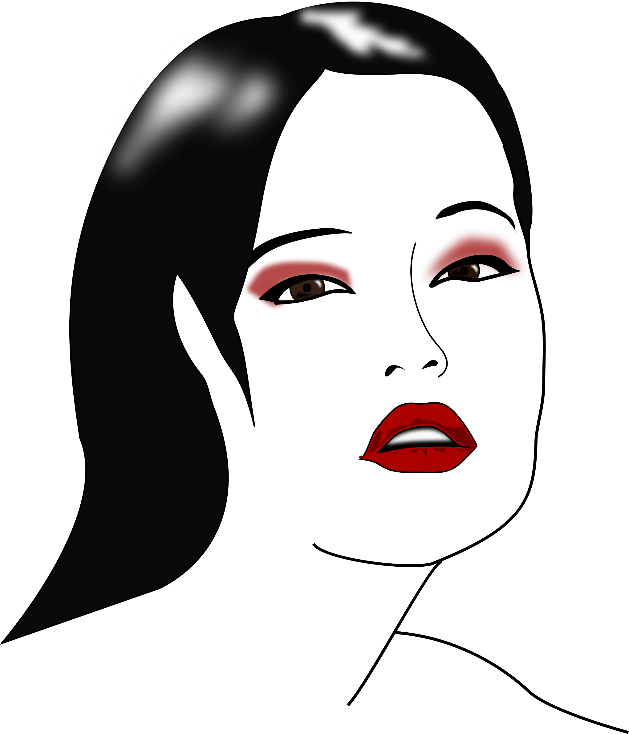 Lipstick Free Model Makeup - Woman Makeup Png Clipart Transparent Png (683x800), Png Download