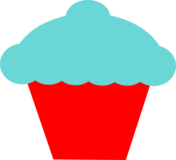 Blue And Red Cupcake Clip Art - Red Cupcakes Clipart - Png Download (600x545), Png Download