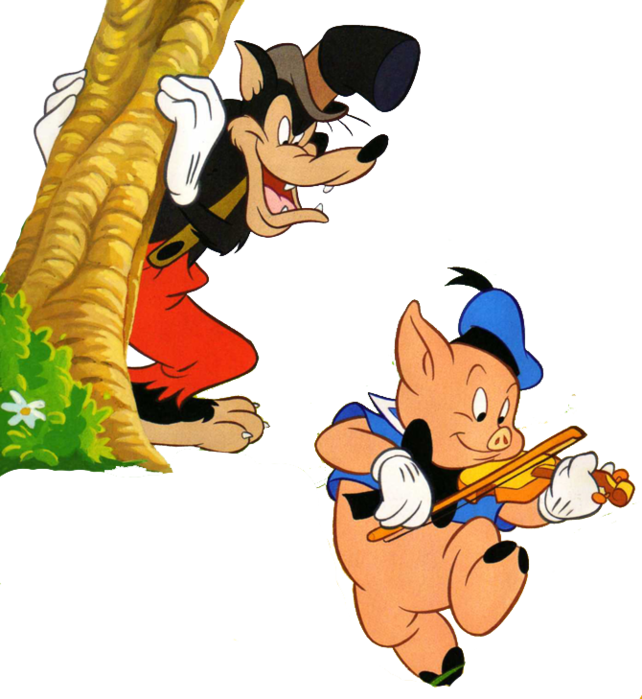 Los Tres Chanchitos Ilustraciones Canciones Infantiles - Os Tres Porquinhos Disney Png Clipart (642x699), Png Download