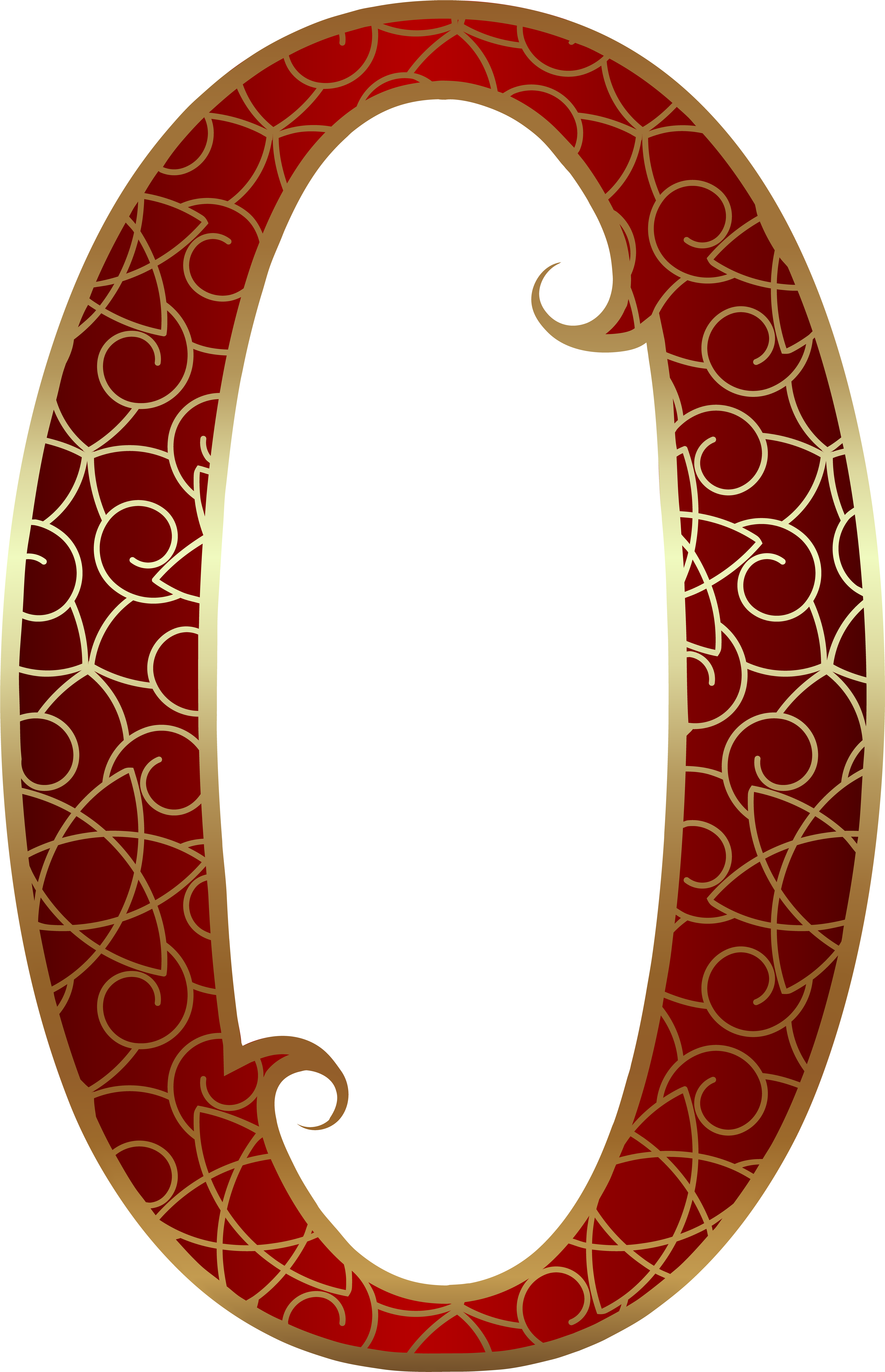 Gold Red Number Zero Png Clip Art Transparent Png (5162x8000), Png Download
