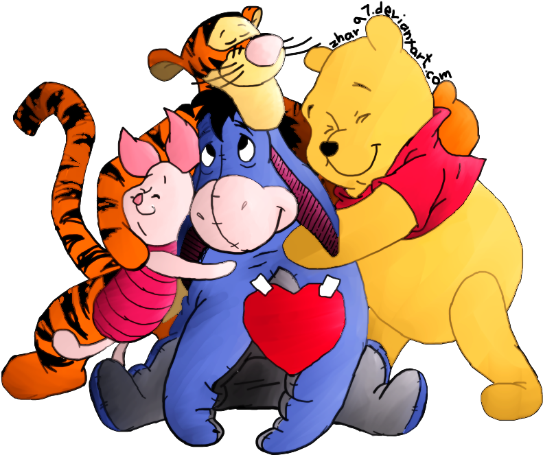 Winsome Winnie The Pooh Friends 10 100 Acre Hug Of - Hug Winnie The Pooh Clipart (780x1024), Png Download