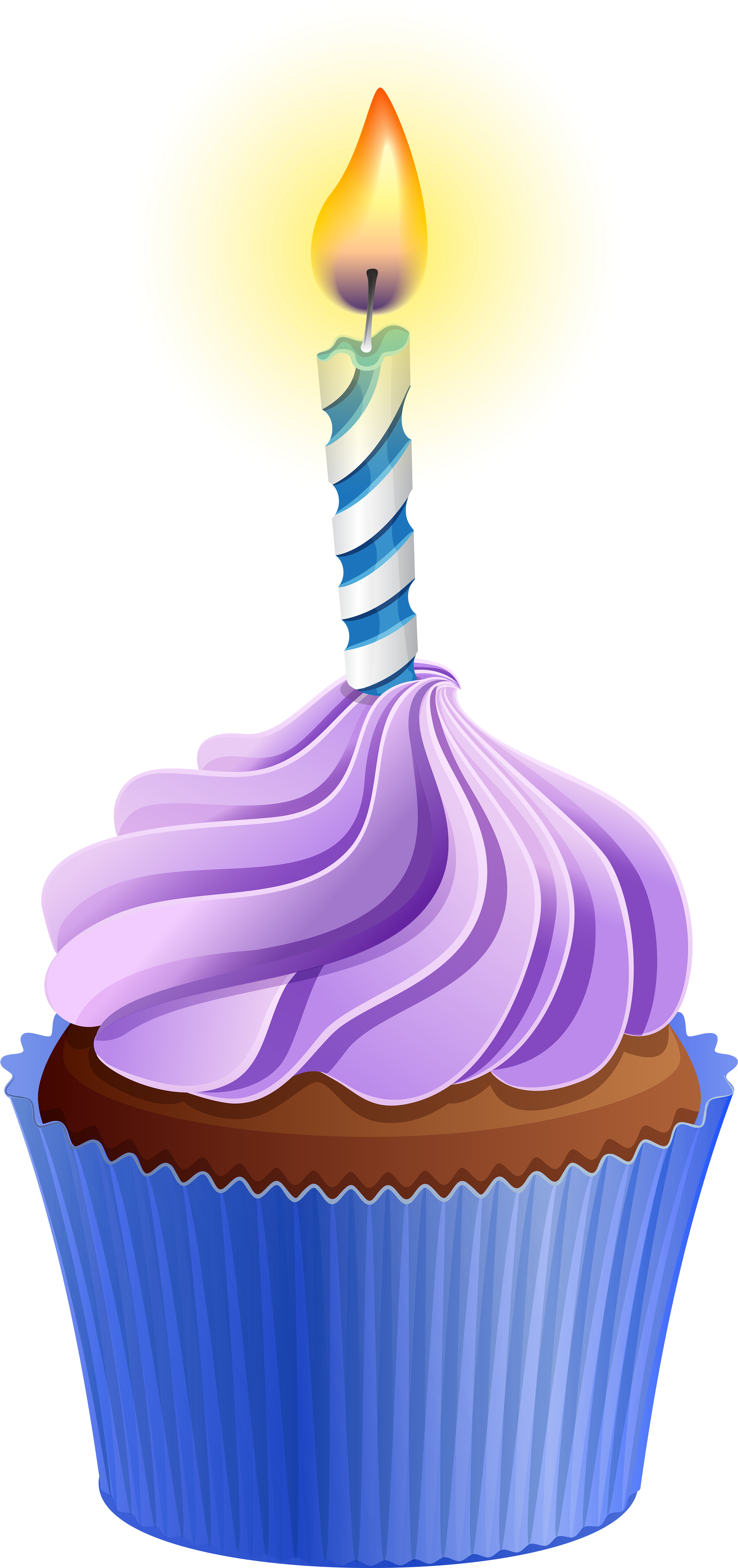 Cupcake With Candle Clipart - Png Download (2818x6000), Png Download