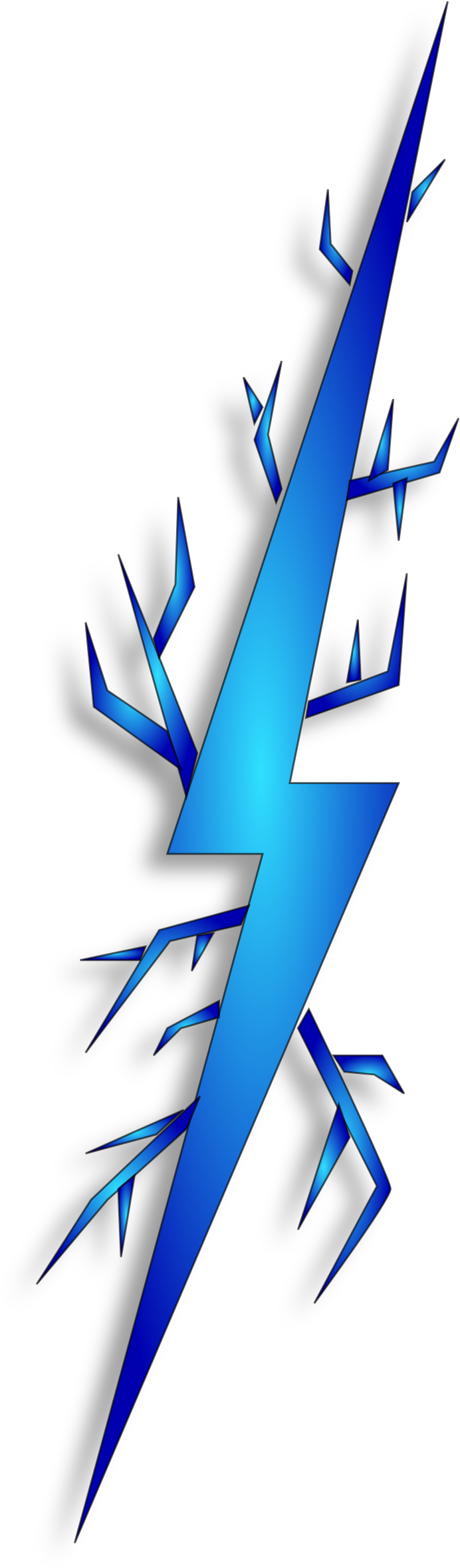 Clipart Big Lightning Bolt - Spark Clipart - Png Download (728x2400), Png Download