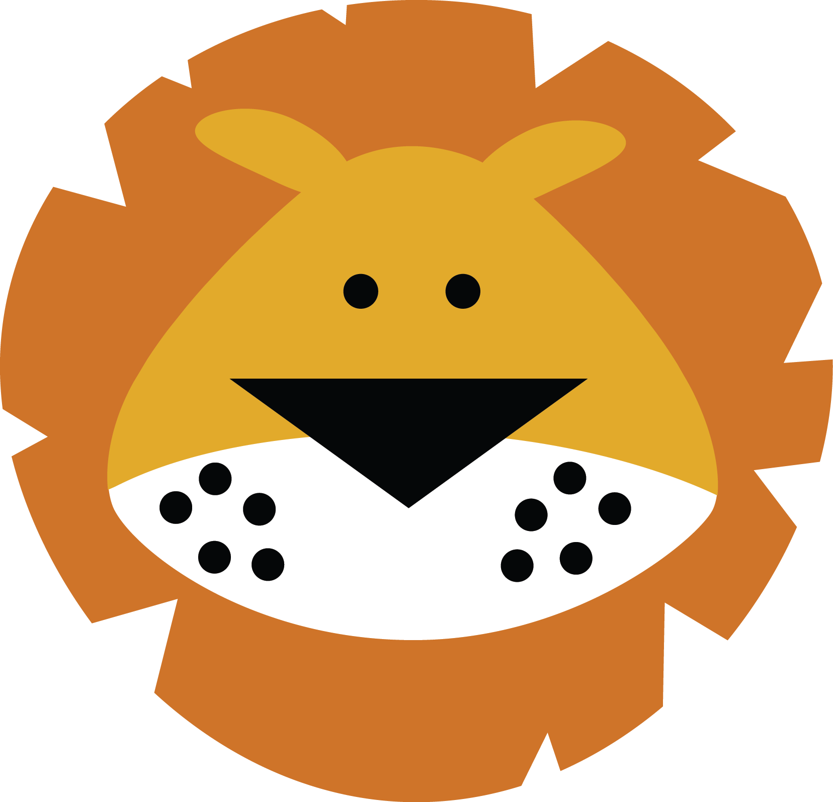 Lion Face - Cute Lion Face Cartoon Clipart (1656x1595), Png Download