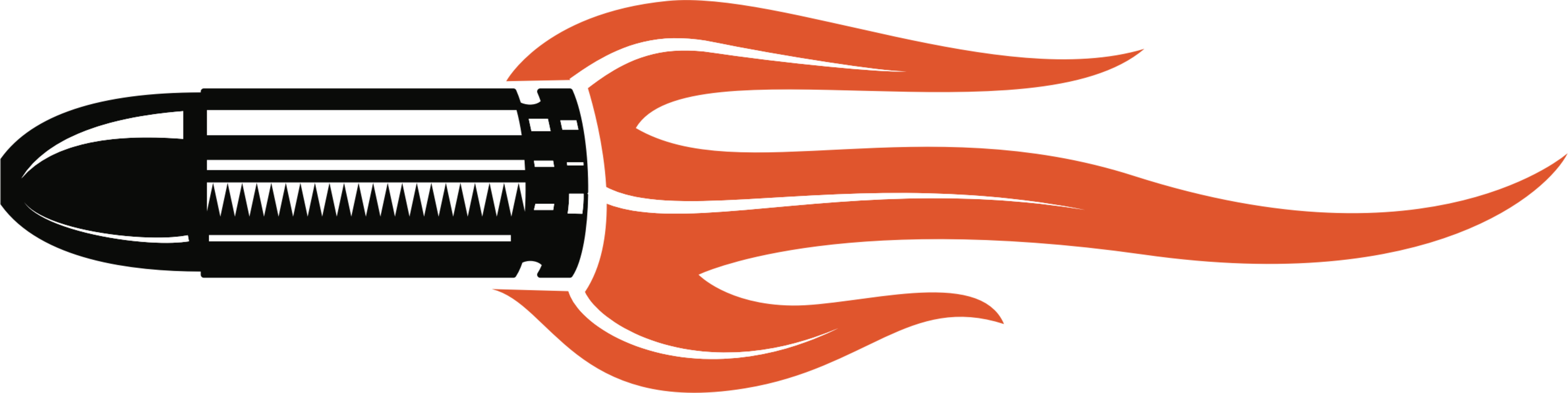 Computer Icons Drawing Bullet Weapon - Gunshot Clipart - Png Download (2994x750), Png Download