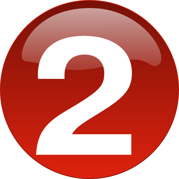Red Number 2 Clip Art - Png Download (600x600), Png Download