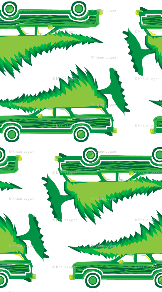 Griswold Family Christmas Station Wagon With Tree Green - Griswold-green Its All About The Experience Vinta Clipart (552x993), Png Download