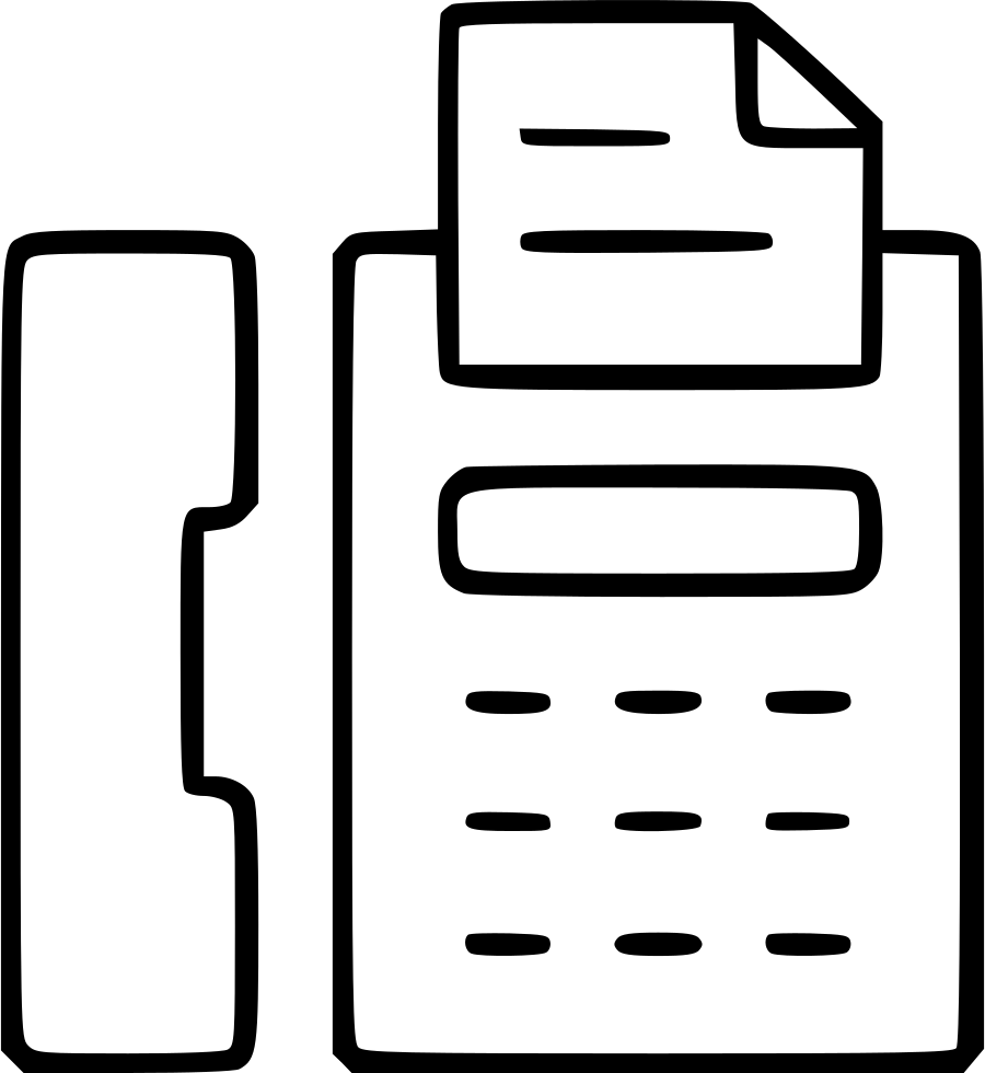 Fax Machine Buttons Vintage Office Connection Comments - Fax Clipart (900x980), Png Download