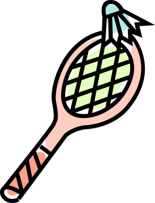 Vector Illustration Of Sport Of Badminton Racket Or - Badmintonschläger Clipart - Png Download (533x700), Png Download