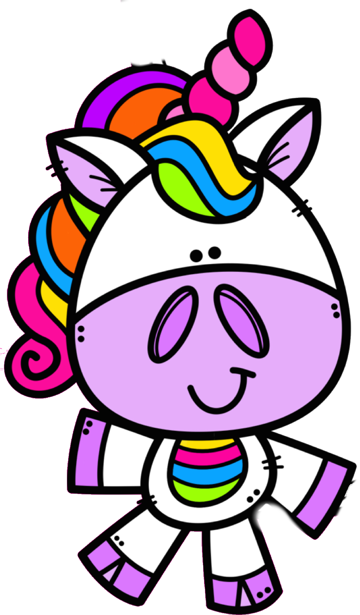 Professor, Cricut, Clip Art, Doodles, Cloud, Molde, - Unicornio Melonheadz - Png Download (1244x2048), Png Download
