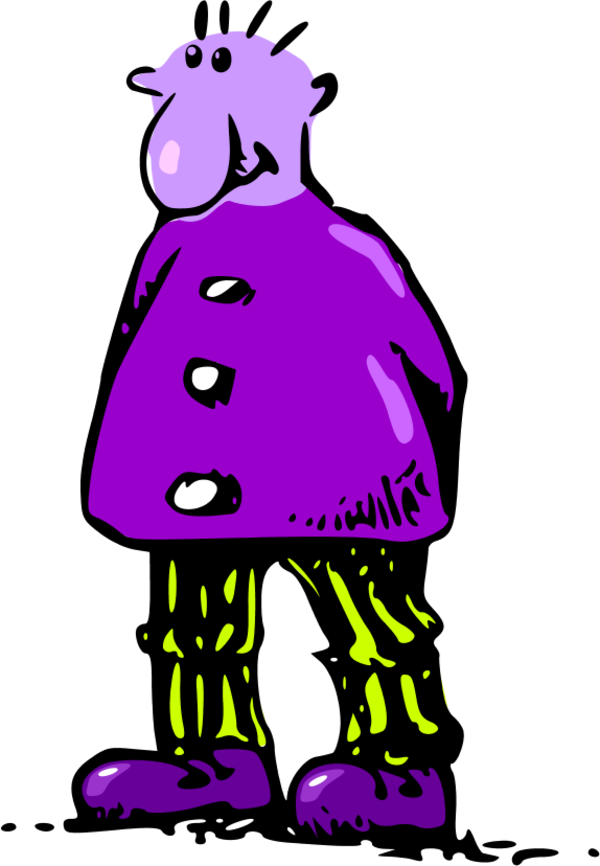 Man Standing Big Nose - Man Clip Art - Png Download (600x866), Png Download